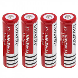 4 batterie ultrafire 3.7v 4200mah 18650 wiederaufladbare li-ionen-3a-taschenlampe tled3wz guang - 9