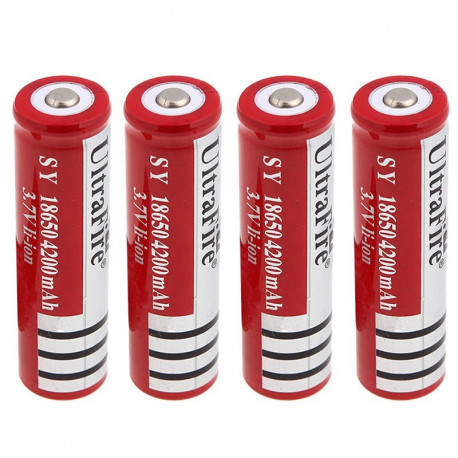 4 battery ultrafire 37v 4200mah 18650 rechargeable liion 3a flashlight tled3wz <h4>بطارية Ultra Fire 18650 بسعة 4200 مللي أمبير في الساعة 3.7 فولت ليثيوم أيون قابلة للشحن</h4>