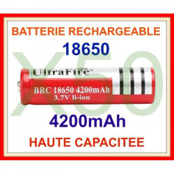 50 batería ultrafire 3.7v 4200mah 18650 recargable de li-ion 3a linterna tled3wz ultrafire - 1