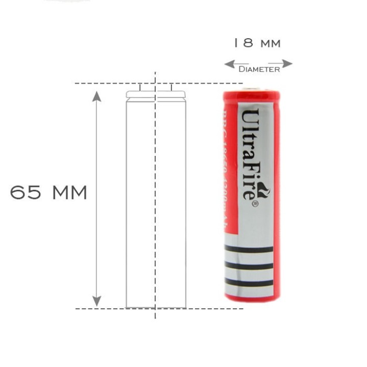 50 battery ultrafire 3.7v 4200mah 18650 rechargeable li-ion 3a flashlight tled3wz ultrafire - 1