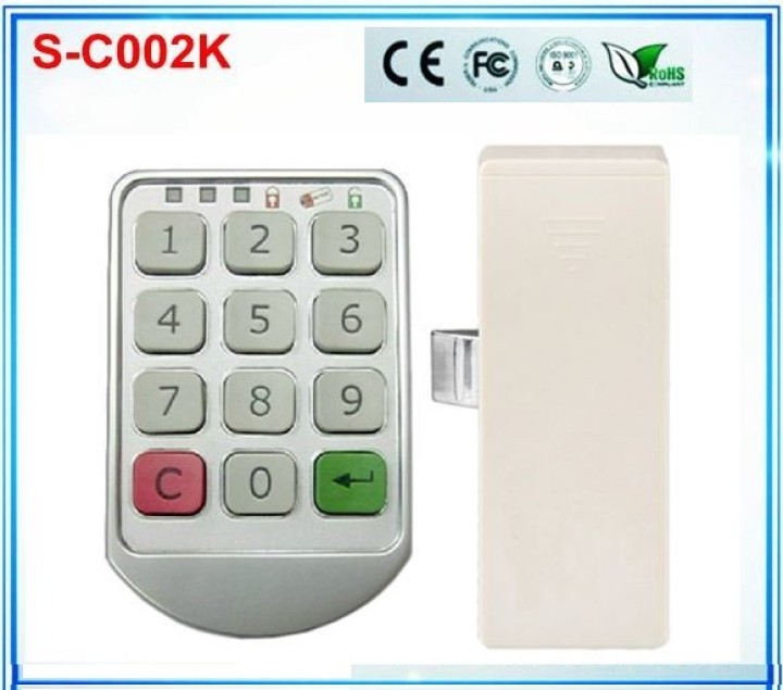 Silver Metal serrature elettroniche password tastiera armadietto serratura dell'armadietto digitale per Locker albergo home offi