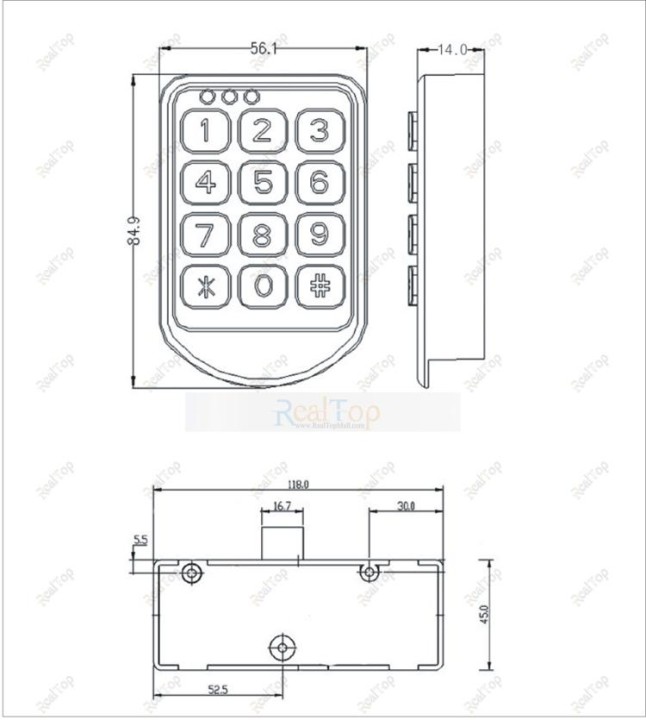 Silber Metall Türschlösser Elektronischer Passwort Tastatur locker Digitale Gehäuseschloss für Garderobenschrank Bürohotel Home 