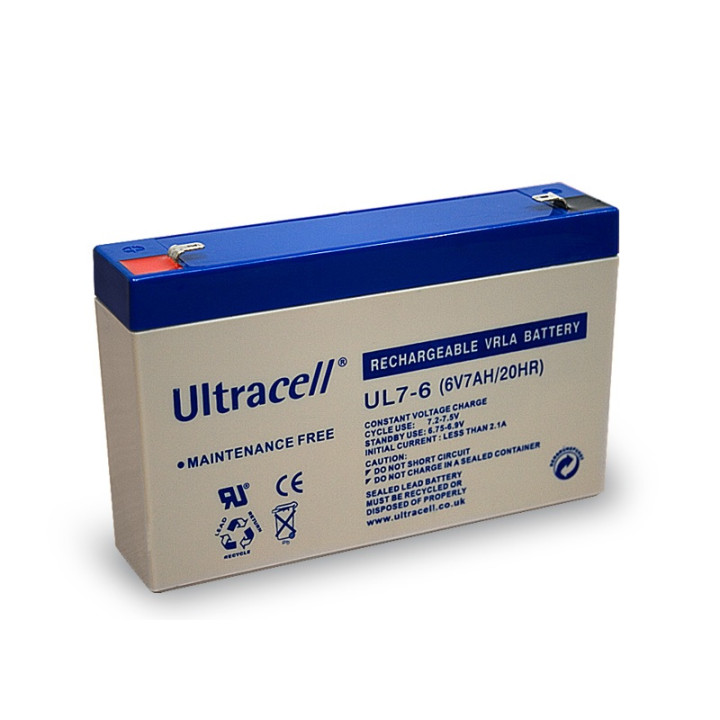 Bateria recargable 6v 7ah 7.2ah 7.5ah ul7 6 acumulador plomo gel estanco impermeable csb - 1