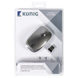 Wireless Travel Mouse Button 3 compact nano dongle reach 8m tablet computer koenig konig - 1