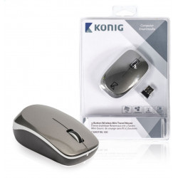 Wireless Travel Mouse Button 3 compact nano dongle reach 8m tablet computer koenig konig - 2