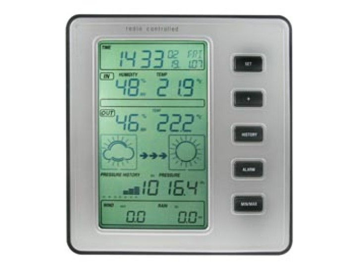 Estación meteorológica inalámbrica con reloj dcf y sensor exterior velleman - 1