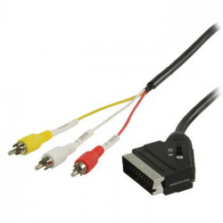 Scart kabel  3x cinch stecker mit schalter konig - 2