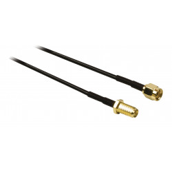 Cable SMA antenna reverse polarity SMA male connector is RP to RP SMA female black 3m konig - 1