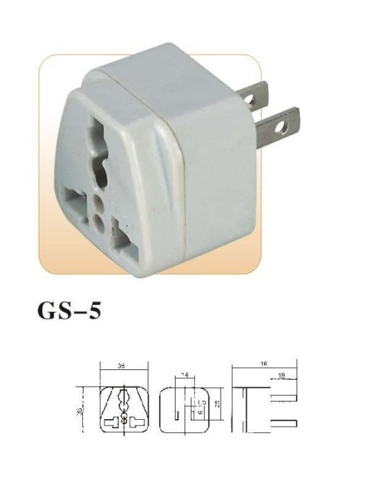 Reisestecker mit doppelausgang jr  international - 1