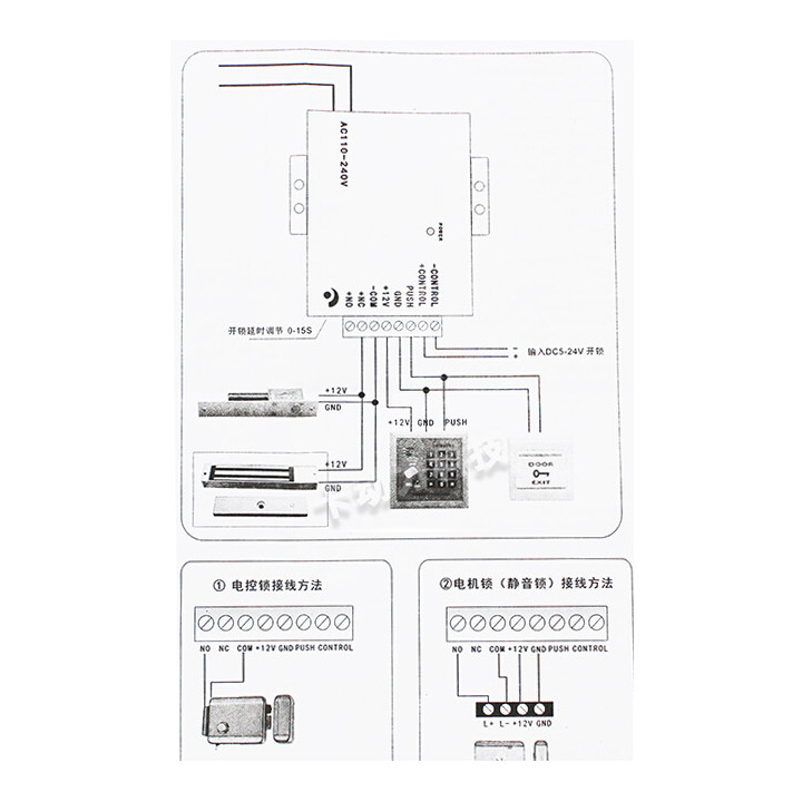 AC 110-240 V a DC 12V 3A Fuente de alimentación Para Puerta de Control de Acceso Control de alimentación jr international - 8