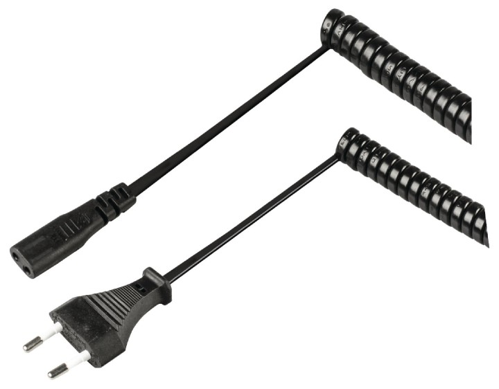 Spiralle Netzstecker an das europäische Recht IEC-320-c7 2m schwarz vlep11042b20 konig - 4