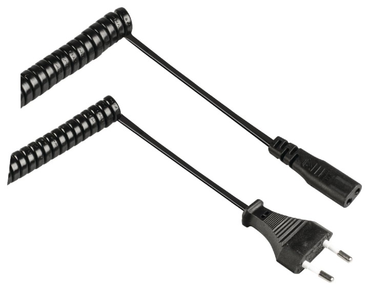 Spiralle Netzstecker an das europäische Recht IEC-320-c7 2m schwarz vlep11042b20 konig - 1