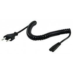 Spiralle enchufe del cable de alimentación a la ley IEC-320-c7 vlep11042b20 negro 2m Europea konig - 3