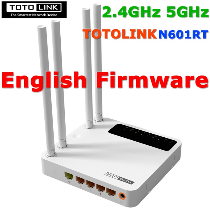 WiFi Router ToToLink N601RT 600Mbps Wireless 2.4GHz 5GHz Wi-Fi ripetitore Roteador 4 Antenne 4dBi WiFi Extender INGLESE FIRMWARE