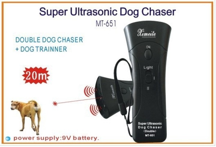 Doppel Heads Ultraschall Hund Repeller / Super Dog Chaser und Hund traning mit LED-Licht und Laser 4 in 1 jr international - 10