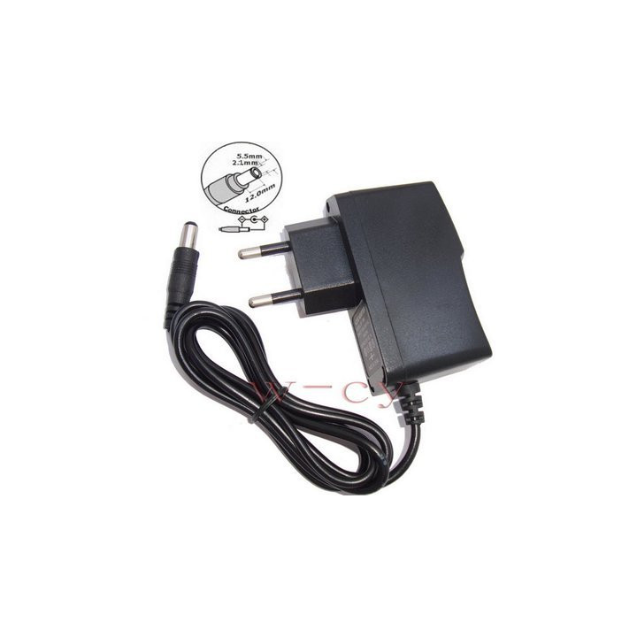 Adaptador de corriente 110v 220v 12v 1a a 5,5 x 2,1 mm enchufe hembra convertidor jr international - 1