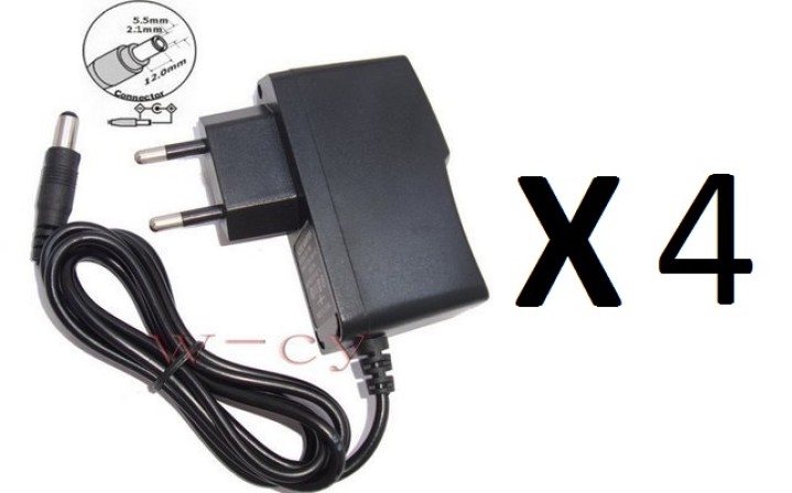 4 Power adapter 110v 220v 12v 1a to 5.5x 2.1mm jack converter power supply jr international - 1