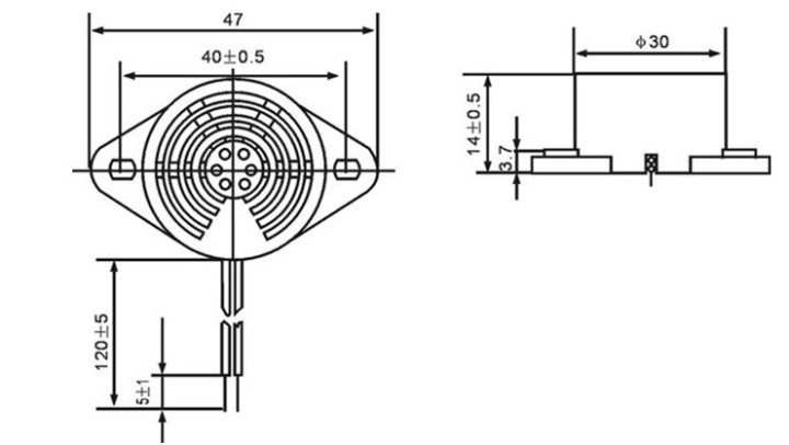 Buzzer sirena di allarme acustico 220V AC hyt-3015c 230v 240v dispositivo audio AC jr international - 1