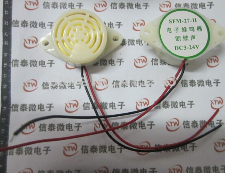 95dB de alarma de alta decibelios 3-24V 12V Electronic Zumbador pitido continuo para Arduino SFM-27 jr international - 2