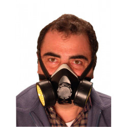 Maschera a gas protezione naso e bocca + filtro influenza  virus china protezione chimico np306 + 2 rc206 souked - 1