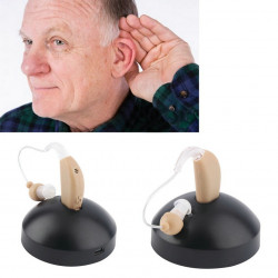 Rechargeable Hearing Aids Sound Voice Amplifier Behind The Ear EU Plug jr  international - 3