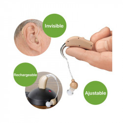 Rechargeable Hearing Aids Sound Voice Amplifier Behind The Ear EU Plug jr  international - 10