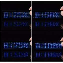Mini Rechargeable blue led Programmable Display Name Badge Scrolling With USB Programming, Different Languages, 8 Compatible jr 