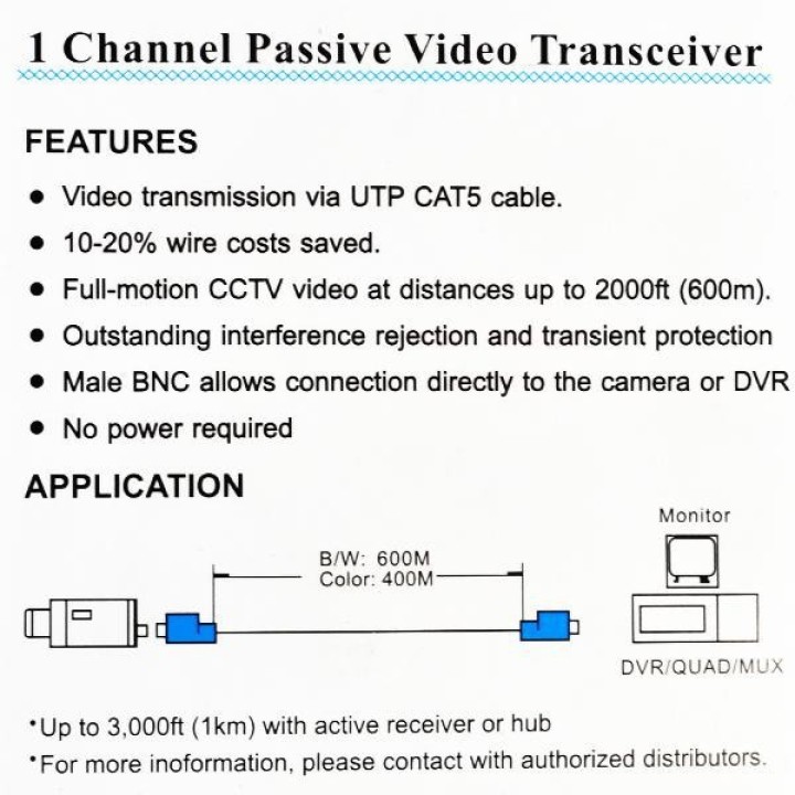 Mini CAT5 coassiale CCTV BNC Video Balun UTP adattatore del connettore Spina BNC per il sistema di telecamere a circuito chiuso 