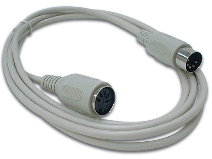 Cable DIN5 male keyboard verd DIN5 female / 2m velleman - 1