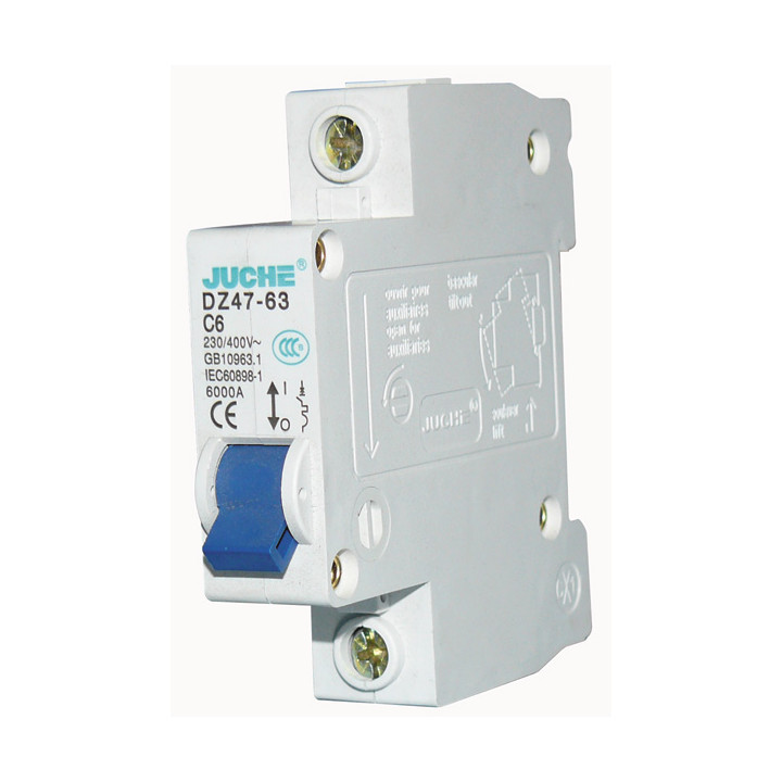 Single pole single phase circuit breaker 6a c6 DZ47-63 schneider - 2