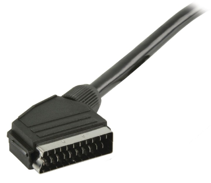 SCART-Kabel mit der SCART-Adapter SCART-Adapter männlich schwarz 3,00 m konig - 3