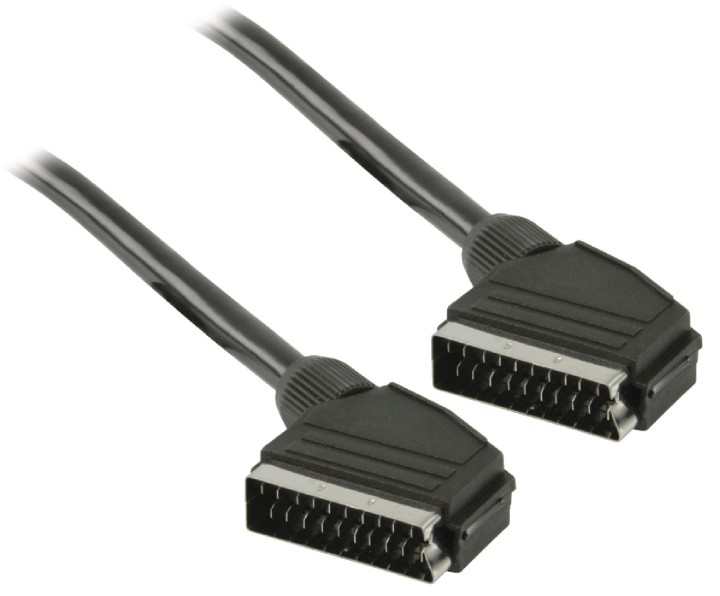 SCART-Kabel mit der SCART-Adapter SCART-Adapter männlich schwarz 3,00 m konig - 1