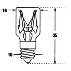 Lamp light bulb lighting 220v 4w 5w tube e10 230v 240v 255v que3436 legrand - 1