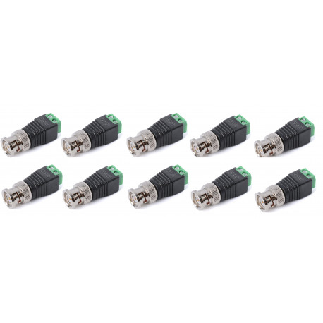 10 x  CCTV Connector BNC Video & Power For UTP CAT5 To Coaxial Camera CCTV Video 