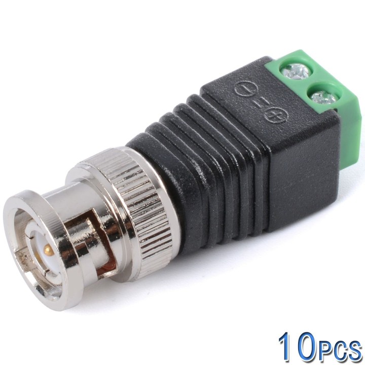 Mini Coax CAT5 To Camera CCTV BNC UTP Video Balun Connector Adapter BNC Plug For CCTV System xcsource - 1
