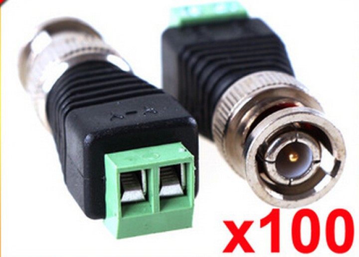 Mini Coaxial CAT5 a CCTV adaptador de conector BNC UTP Balun video BNC Plug para el sistema CCTV xcsource - 1