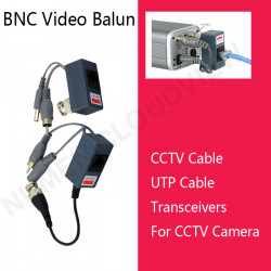 2 BNC Male Coax Video Balun with Audio + PSU CCTV Camera 2-pin terminal block deamx - 2