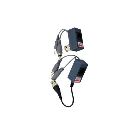 2 BNC-Stecker Koax-Video Balun mit Audio + PSU CCTV-Kamera 2-polige Anschlussklemme deamx - 3