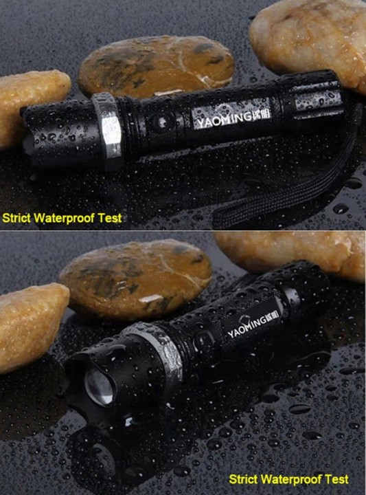 1000LM 5W waterproof cree led rechargeable flashlight police traffic command zoomable torch light by 18650 car charge for SOS jr