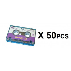 Audio tape audio microcassette, 30 minutes (50 piece) miniature tape mini cassettes audio tape audio microcassette, 30 minutes (