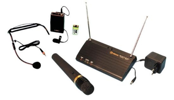 Ricevitore hf elettronico 1 canale 1 microfono senza fili hf 212.320mhz 1 micro cravatta 30 130m jr international - 1