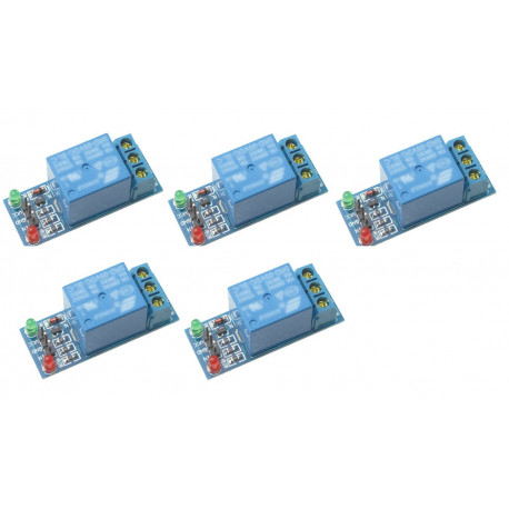 5 x 1-channel relay module for scm ,appliance control,single chip microcomputer 5v - 12v daokai - 1