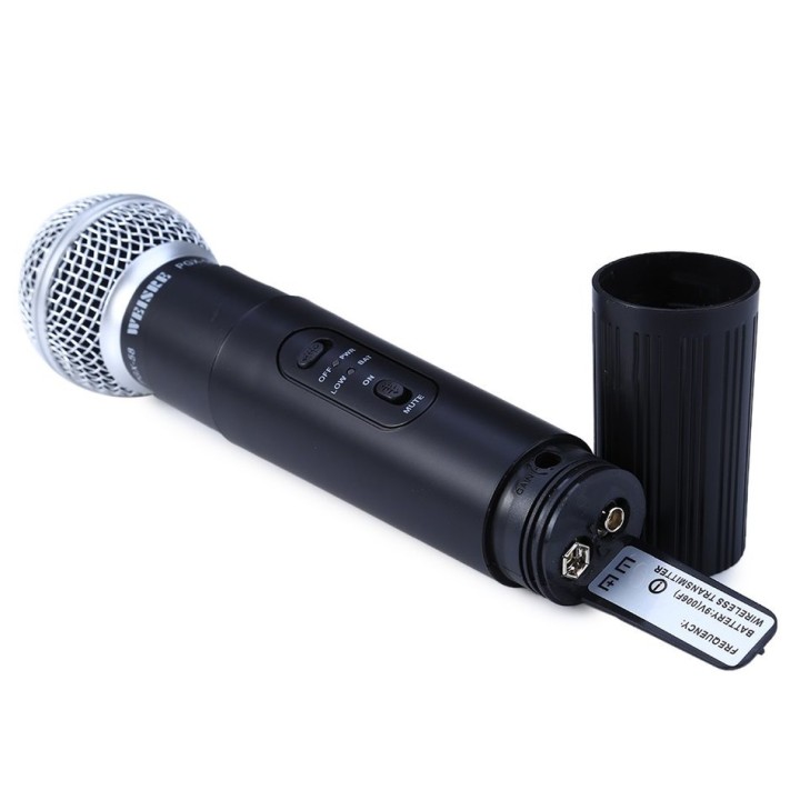 Receiver high frequency + 2 microphones vhf 170 260mhz 30 130m receiver + micros professionnal jr international - 5