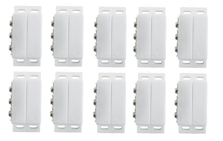 10 Detectors opening magnetic alarm surface mounting no nc magnetic contact, ivory alarm detector alarm sensor switches magnetic