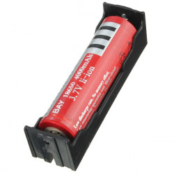 1 Pce cassa del supporto per 1 x 18.650 nero con 6 'Conduttori di plastica brandnew Batteria bagagli piles44 - 2