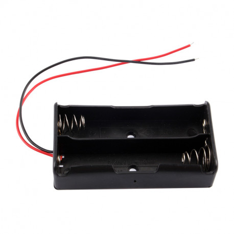 3.7V Clip Holder Box Case Black With Wire for 2 18650 Battery edealmax - 10