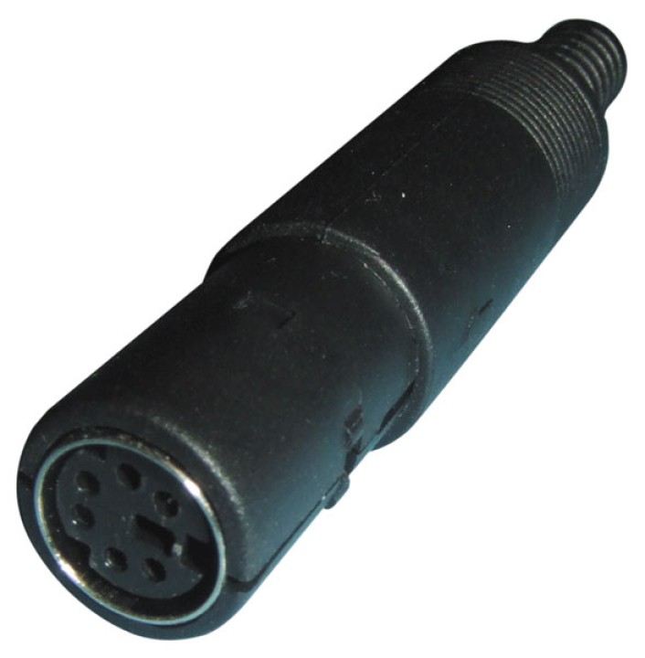 Clavija mini din hembra audio 6 contactos para camaras video vigilancias velleman - 1