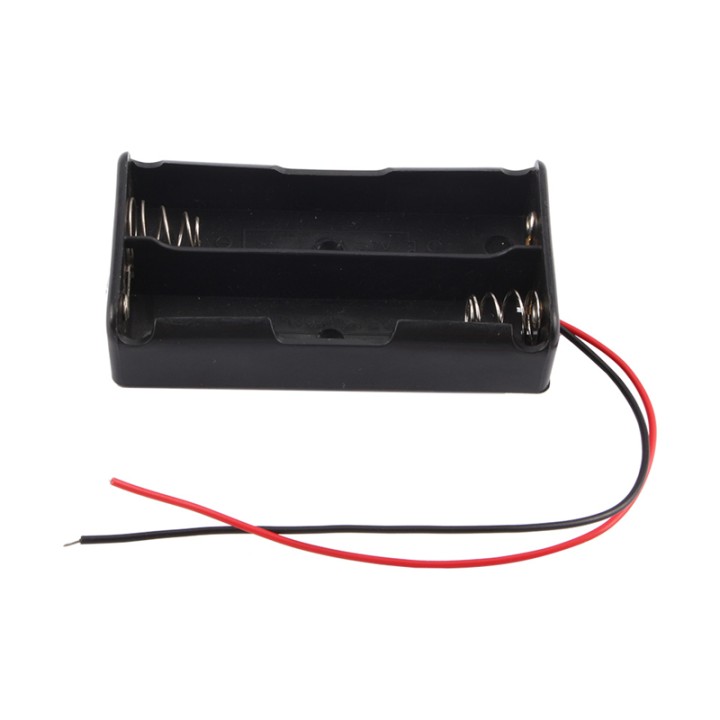 3.7V supporto della clip cassa della scatola nera con un cavo per 2 18650 edealmax - 2