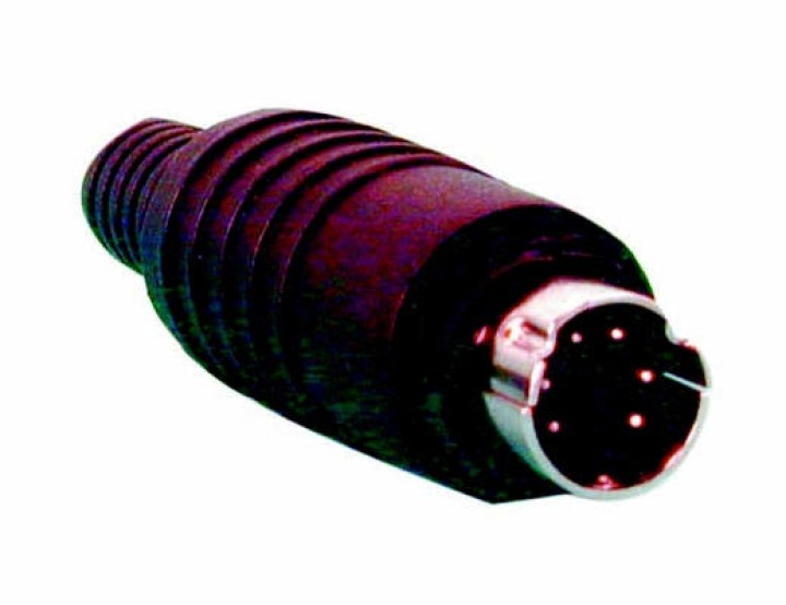 Mini din stecker audio 6 polig mini din stecker mini din stecker fur videokamera mini din stecker fur kamera velleman - 1