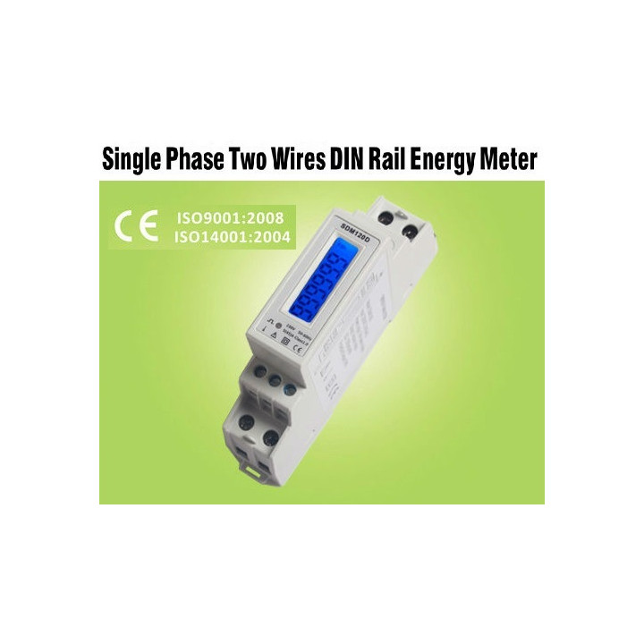 El consumo de energía indicador de kwh hora 220v powermeter metro rail din monofásico 1 fase velleman - 1